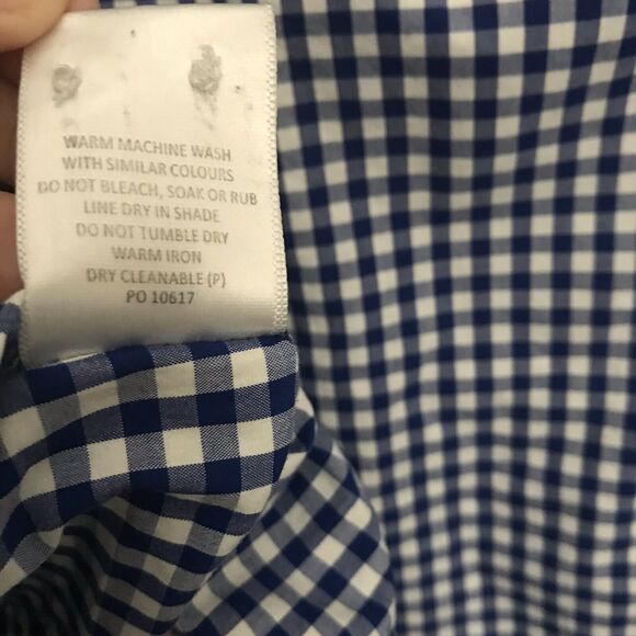 Cargo Crew Uniform Women Frankie Check Gingham Button Down Shirt AU 12 US 8 Blue - Picture 7 of 8